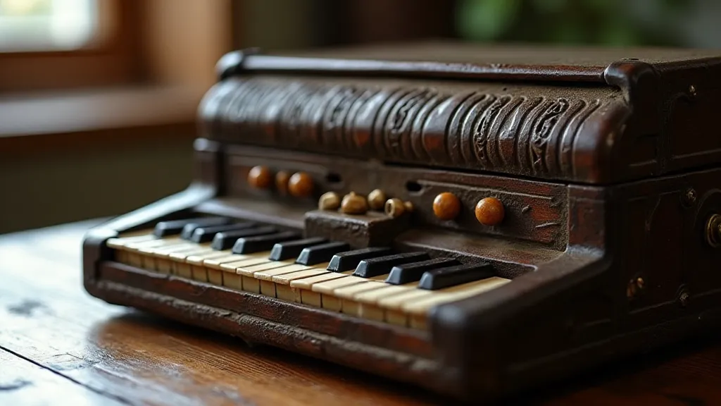 Antique accordion detail