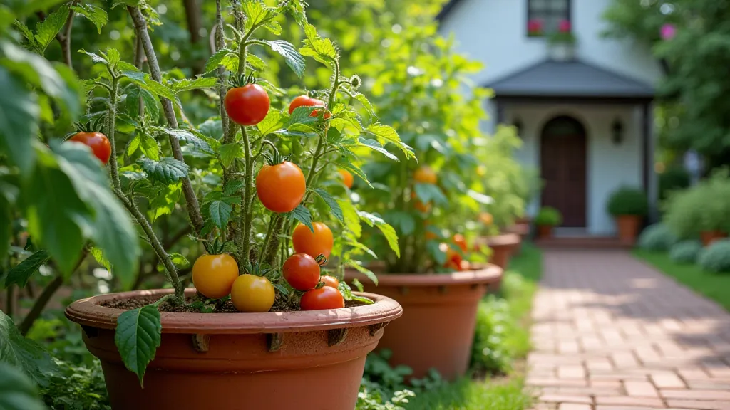 Heirloom Tomatoes in a Container Garden