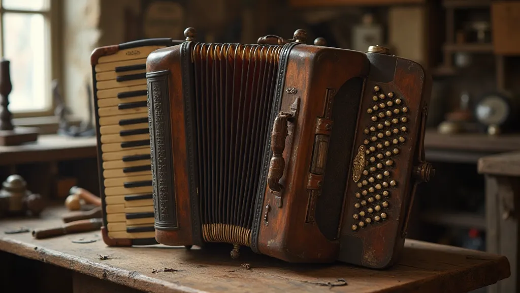 Restored antique accordion